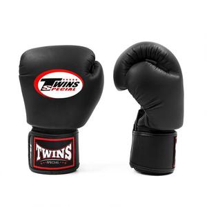 Guantes de Boxeo Twins Negros Premium de Alta Calidad, Cuero Vacuno Genuino, Logotipo Personalizado, Guantes para Entrenamiento de Boxeo, Sparring y MMA - Product Image 2