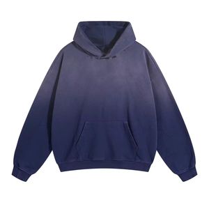 เสื้อฮู้ดดี้ผู้ชายทรงโอเวอร์ไซส์ ย้อมสีแบบไล่เฉดสี แขนปกติ ดีไซน์กระเป๋า ผ้าเฟรนช์เทอร์รี่ถัก ระบายอากาศได้ดี เหมาะสำหรับใส่ในฤดูใบไม้ร่วง - Product Image 6