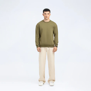 Cotton Luxury Autumn Streetwear <b>Crewneck</b> <b>Sweatshirt</b> with Custom Logo Printing Quick Dry & Breathable for <b>Men</b> - Product Image 1