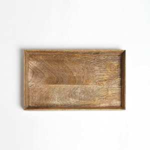 Plateau de service en bois, style rustique en bois de manguier, décoration de ferme, plateau de service en bois fait main - Product Image 3