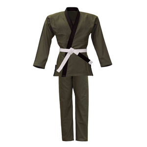 Women's Adult Mixed Martial Arts Gi Uniform 100% Cotton <b>Athletic</b> Fit Durable Breathable 400g Fabric Olive Green - Product Image 1