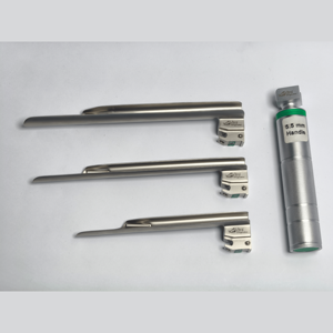 VITRA F.O. Lames de laryngoscope Miller 2 - 4 et poignée |   Laryngoscopes pour adultes en acier inoxydable de qualité médicale |   CERTIFIÉ CE - Product Image 1