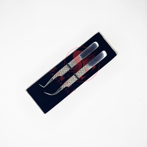 Meilleures ventes : Kit professionnel de pinces à cils en acier inoxydable de haute qualité, personnalisable, pour cils volumineux - Product Image 4