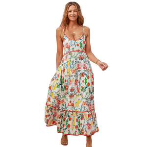 Vestido Largo Informal Estampado para Mujer, Vestido Largo Ligero - Product Image 3