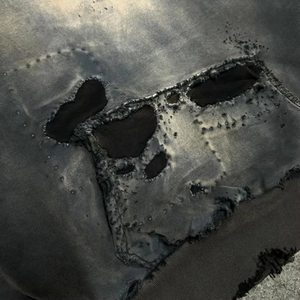 Fabricant de sweats à capuche streetwear OEM personnalisés, effet délavé et ourlet brut vieilli, sweat à capuche surdimensionné en coton, style hip-hop - Product Image 2