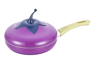 Ensemble de casseroles antiadhésives en forme d'aubergine pour le camping, comprenant une poêle et une casserole à induction en aluminium - Product Image 6