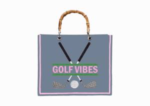 Bolsos tote de cuentas hechos a mano con temática de golf, con los últimos diseños, detalles personalizados y correas de cuentas personalizadas. - Product Image 3