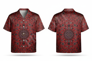 Camisa de Vestir de Manga Corta con Botones y Estampado Floral Elegante de Alta Calidad al por Mayor, Ropa Casual de Verano para la Playa y Fiestas - Product Image 6