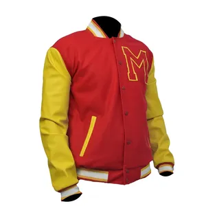 Varsity <b>Jackets</b> Custom Design High Quality Wholesale <b>Leather</b> Sleeves Varsity Letterman <b>Jackets</b> Plus <b>Men</b> <b>Jacket</b> - Product Image 2
