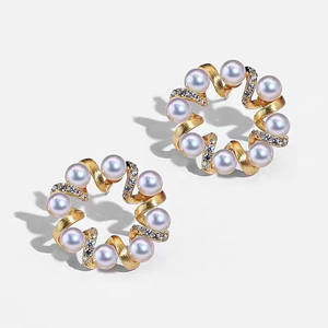 Pendientes Clásicos de Perlas Edison de Agua Dulce con Gancho para Mujer, Exquisitos, Sencillos y Modernos, Pendientes de Perlas de Cristal - Product Image 5