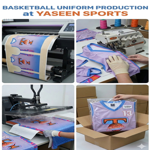 Unisex Plus Size Basketball Jersey Sports Wear Set 100% Polyester Two-Piece Customizable Uniform Front Anti-Bacterial Breathable - Product Image 4