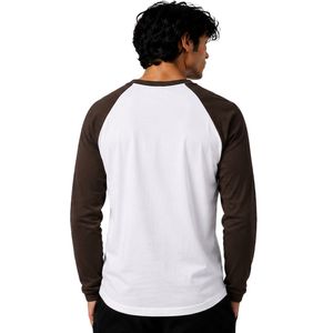 <b>White</b> And Chocolate Brown Raglan Long Sleeve T Shirt Men Premium Cotton Crew Neck Chemistry Graphic Baseball Tee Custom Apparel - Product Image 2