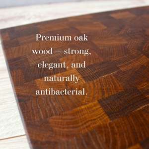 Planche à découper professionnelle en chêne massif, faite à la main, épaisse, durable, pour hôtels et restaurants - Product Image 4