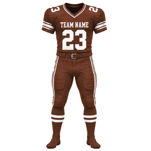 Tenue de football américain pour homme : Maillot athlétique à col en V avec pantalon rembourré de protection – Ensemble sportif pour équipe de ligue - Product Image 1