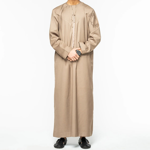 Abelin New Design Islamic Modest <b>Men's</b> <b>Thobes</b> Jubbah Solid Polyester Autumn Plus Size Long Sleeve Thermal Breathable Four-Way - Product Image 2