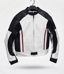 Men’s CE Level 2 Cowhide Leather Moto <b>Racing</b> <b>Jacket</b>/Chaqueta Motorcycle Track Protective Riding Approved Gear - Product Image 1