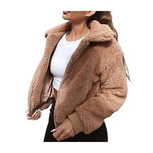 Chaqueta de Forro Polar Sherpa para Mujer, Diseño Personalizado OEM 2026, Ligera, Talla Grande, de Alta Calidad, con Cierre, para Invierno - Product Image 4
