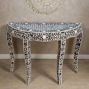 Nouvelle Arrivée Table Console Moderne en Os Incrusté, Banc de Salle à Manger Multifonctionnel pour Cuisine, Salon, Chambre et Salle à Manger - Product Image 5