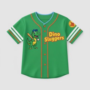 เสื้อเบสบอลคุณภาพพรีเมียม เสื้อยืดเบสบอลสั่งทำขายส่ง เสื้อซอฟต์บอลสำหรับเด็กและเยาวชน - Product Image 2