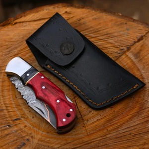 Engraved Premium Damascus Steel Folding Survival Utility <b>Knife</b> Copper Accents Razor-<b>Sharp</b> Durable Limited Edition OEM Private - Product Image 4