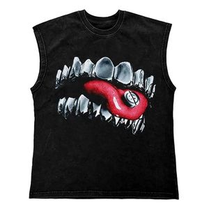 Camiseta sin Mangas de Alta Calidad para Hombre, Estilo Hip Hop, Oversize, Cuello Redondo, Spandex/Poliéster, para Yoga, Deporte, Secado Rápido, Transpirable - Product Image 1