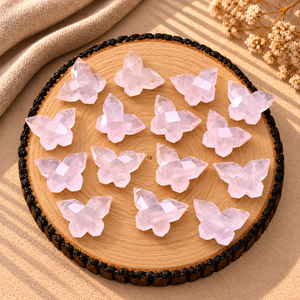 Cuentas de Cuarzo Rosa en Forma de Mariposa de 4x10mm, Facetadas, para la Fabricación de Joyas, Cuentas Sueltas al por Mayor, Suministros para Manualidades - Product Image 6