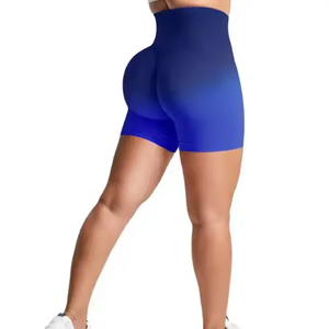 กางเกงขาสั้นออกกำลังกายเอวสูง 3 นิ้ว เนื้อผ้านุ่ม สำหรับผู้หญิง ขายดี กางเกงขาสั้นปั่นจักรยาน ยกกระชับสะโพก ผ้ายืด สปอร์ต สำหรับฤดูร้อน กางเกงโยคะ - Product Image 4