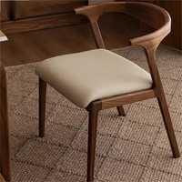 Chaise de salle à manger moderne en bois massif chêne miel avec dossier à lattes verticales, assise confortable pour cuisine, restaurant professionnel et café