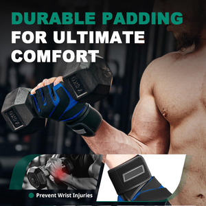 Professional Weightlifting <b>Gloves</b> with Full Palm Protection, Breathable Fabric, Anti-Slip Grip for Gym Workout, Cycling - Product Image 4