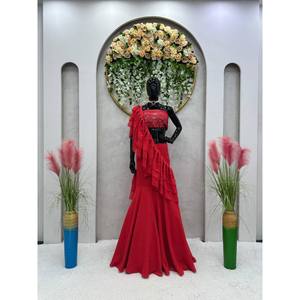 Hermoso Sari Lehenga listo para usar para fiestas vestidos de noche - Product Image 2
