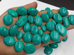 Turquesa Verde Natural Cabujón Piedra Preciosa Suelta al por Mayor Pulida Corte Ovalado con Juego de Color para Fabricación de Joyas Proveedor - Product Image 5