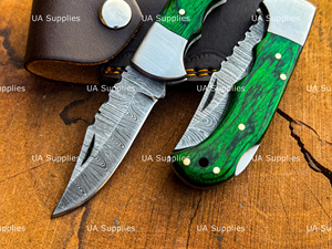 Assorted Lot 50 Handmade Damascus Steel Folding Back <b>Lock</b> Pocket <b>Knives</b> Professional Outdoor Camping Colorful Customizable - Product Image 4