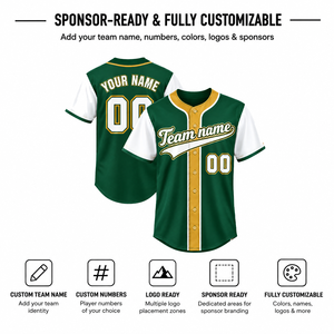 Maillot de baseball personnalisé, impression par sublimation, 100% polyester, manches courtes, évacuation de l'humidité, coupe régulière pour homme adulte - Product Image 3