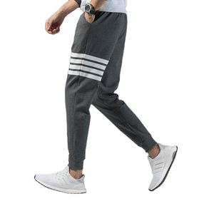 Haute qualité coton Jogging pantalons de survêtement pour hommes hiver décontracté motif droit pantalon avec taille moyenne respirant 2 poches latérales - Product Image 2