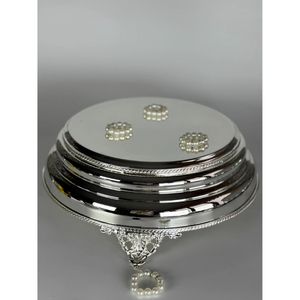 Support à gâteau en métal décoratif, support à gâteau en acier inoxydable, dernier design, forme ronde, pour fête, mariage et décoration de la maison - Product Image 3