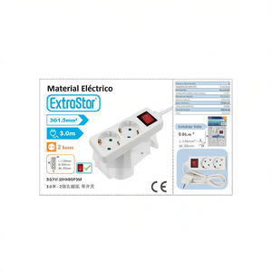 Prolunga Elettrica ExtraStar a 2 Prese 3M con Interruttore - Product Image 2