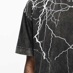 Vintage Washed <b>Baggy</b> <b>Shirt</b> Graphic Print OEM Drop Shoulder Loose Fit Plus Size Oversized Urban Fashion Heavyweight Cotton <b>Shirt</b> - Product Image 4