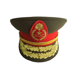 Gorra OEM Peak con Diseño de Hoja de Roble Blanco, Ecológica, 100% Lana, Lisa, para Uso en Exteriores, Roja Dorada, con Borde Simple/Doble - Product Image 1