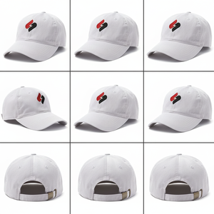 หมวกเบสบอลผ้าฝ้ายปรับสายได้หมวกกีฬาแบบลำลองโลโก้ได้ตามต้องการ - Product Image 4