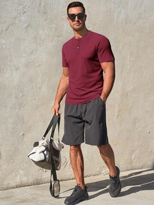 Modern <b>Waffle</b> Knit T <b>Shirt</b> Lightweight Breathable Fashion Streetwear Apparel Manufacturer - Product Image 4