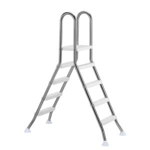 Scala per Piscina con Telaio in Acciaio Inox, 49.2 Pollici di Altezza, Scala per Piscina con Capacità di Carico di 330 Libbre, Materiale Plastico - Product Image 1