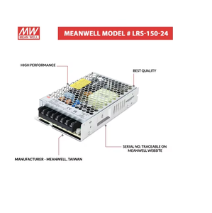 แหล่งจ่ายไฟสวิตชิ่ง Mean Well LRS 150 24 156W 24V 6.5A สำหรับงาน LED เครื่องจักรอุตสาหกรรม และระบบควบคุม - Product Image 4