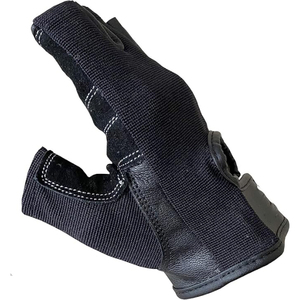 Customizable Suede Leather Breathable Non-Slip Four Season Half FingerFingerless Gym Workout Gloves for Men <b>Women</b> - Product Image 4