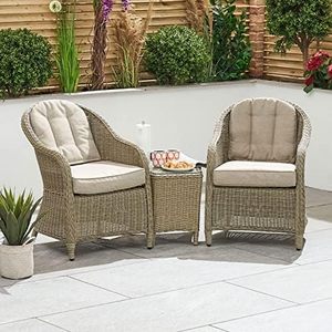 Ensemble de chaises longues modernes en corde tressée pour l'extérieur avec structure en aluminium, résistant aux intempéries, meubles de jardin et de terrasse pour cour et parc - Product Image 3
