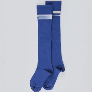Chaussettes d'équitation unisexes à compression, couleur unie, avec logo personnalisé et design de revers, qualité supérieure, hauteur genou, prix de gros - Product Image 5