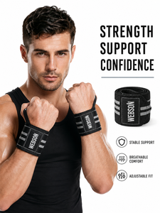 WABSON SPORT Bande de maintien de poignet en néoprène pour la musculation et l'entraînement de force – Respirante, antidérapante, avec fermeture auto-agrippante, grande taille - Product Image 3