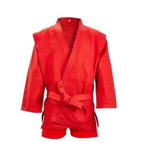 Ensemble de vêtements de sport Sambo pour adultes en gros – Tenue de compétition durable avec col renforcé, coutures robustes et coupe athlétique confortable - Product Image 4