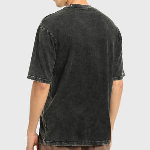 Camiseta de hombre con lavado ácido, corte relajado, informal, para uso diario, camiseta clásica de hombre con lavado ácido - Product Image 3
