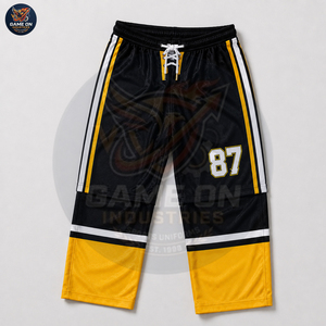 Sublimated 100% Polyester Hockey Jersey Pants Breathable <b>Elastic</b> Waist Training Match Sportswear OEM ODM Custom Ice Hockey - Product Image 6