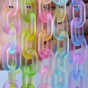 Large Size Colorful Transparent Resin Chain Links for Wall Hanging Decor DIY Projects Room Divider and Curtain Accessories - Product Image 6